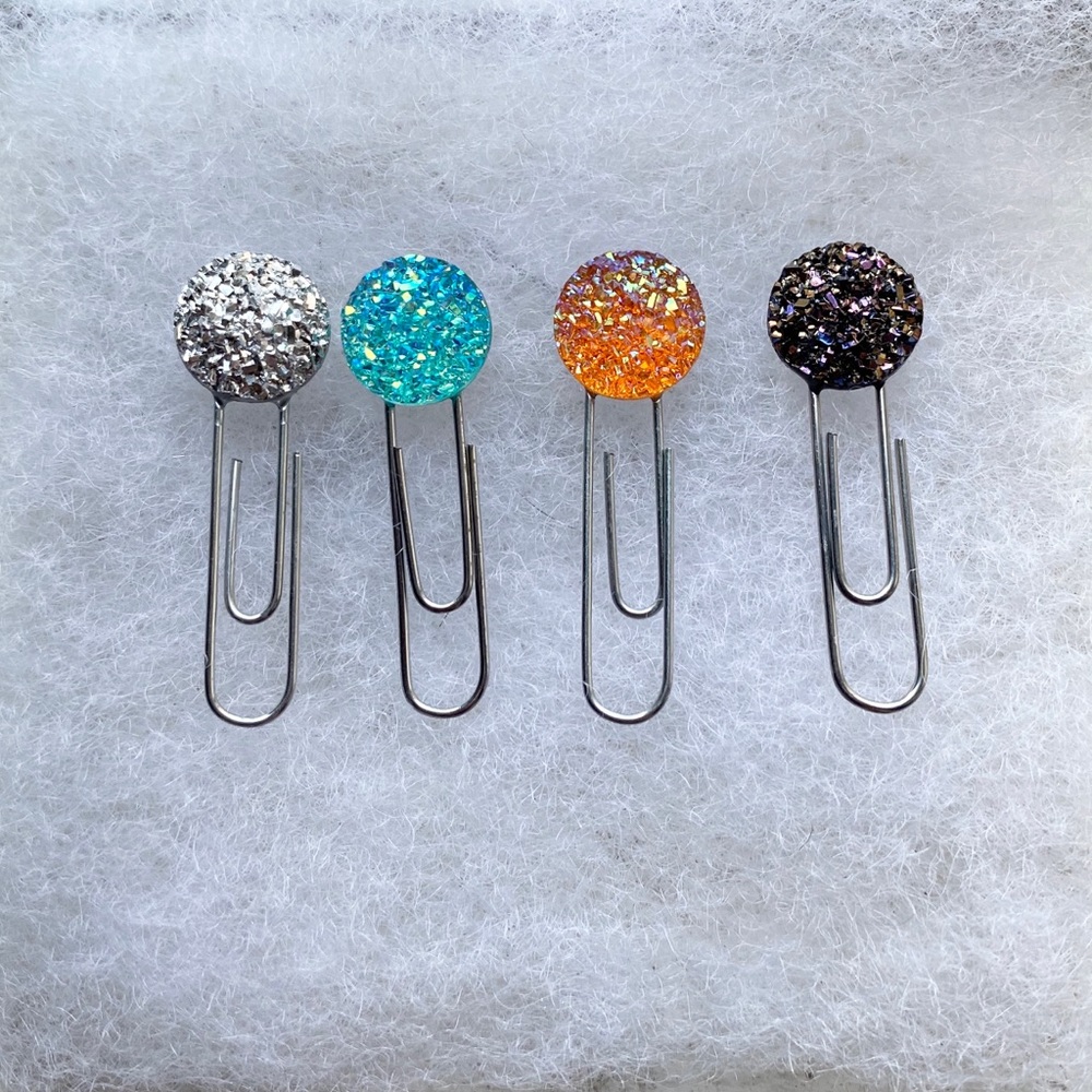 Set Of 4: Cabochon 1.25 Inch Steel Paper Clips